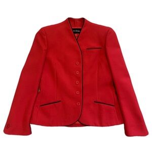 Vintage Rare Small Holt Renfrew Red Blazer Jacket Union Made